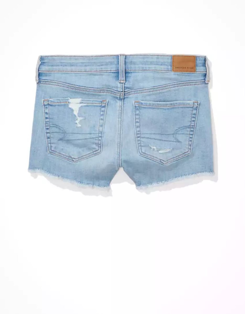 Shorts American Eagle AE Ne(x)t Level Low-Rise Denim Lavage Clair Femme | TGC-24397991